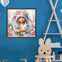 Load image into Gallery viewer, Diamond Painting - Full Round - Bunny And Little Girl (40*40CM)
