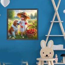 Load image into Gallery viewer, Diamond Painting - Full Round - Dog And Little Girl (40*40CM)
