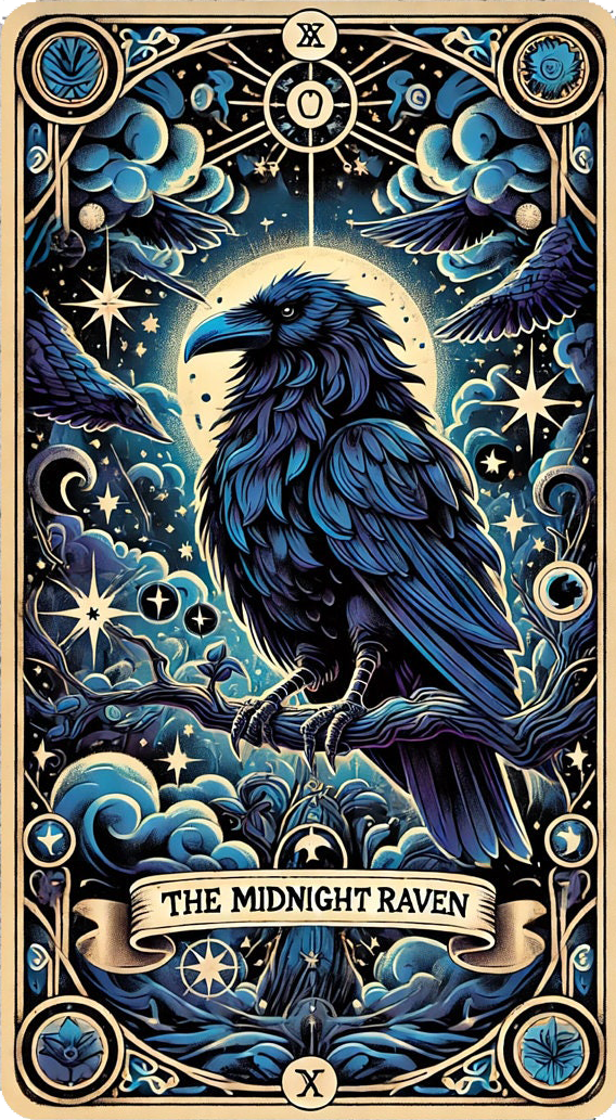 AB Diamond Painting - Full Round - Dark Midnight Raven (40*70CM)