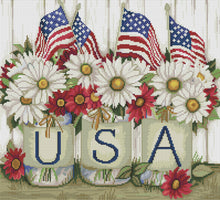 Load image into Gallery viewer, AB Diamond Painting - Full Round - Mason Jar Flags (50*40CM)
