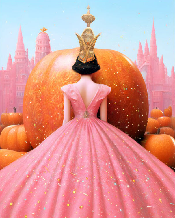 AB Diamond Painting - Full Round - Ballet Pumpkin Princess Back (40*50CM)