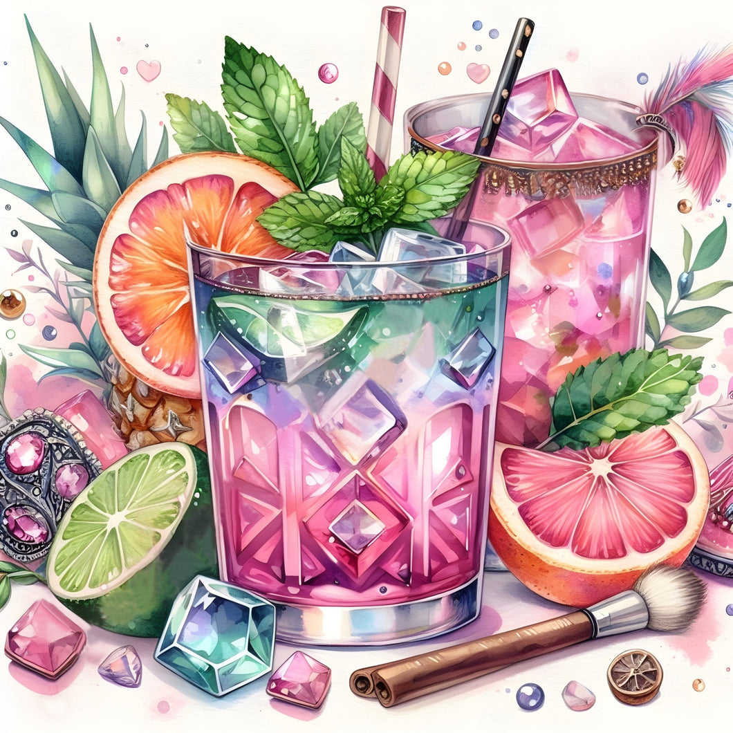 AB Diamond Painting - Full Round - Fruit Drinks (40*40CM)