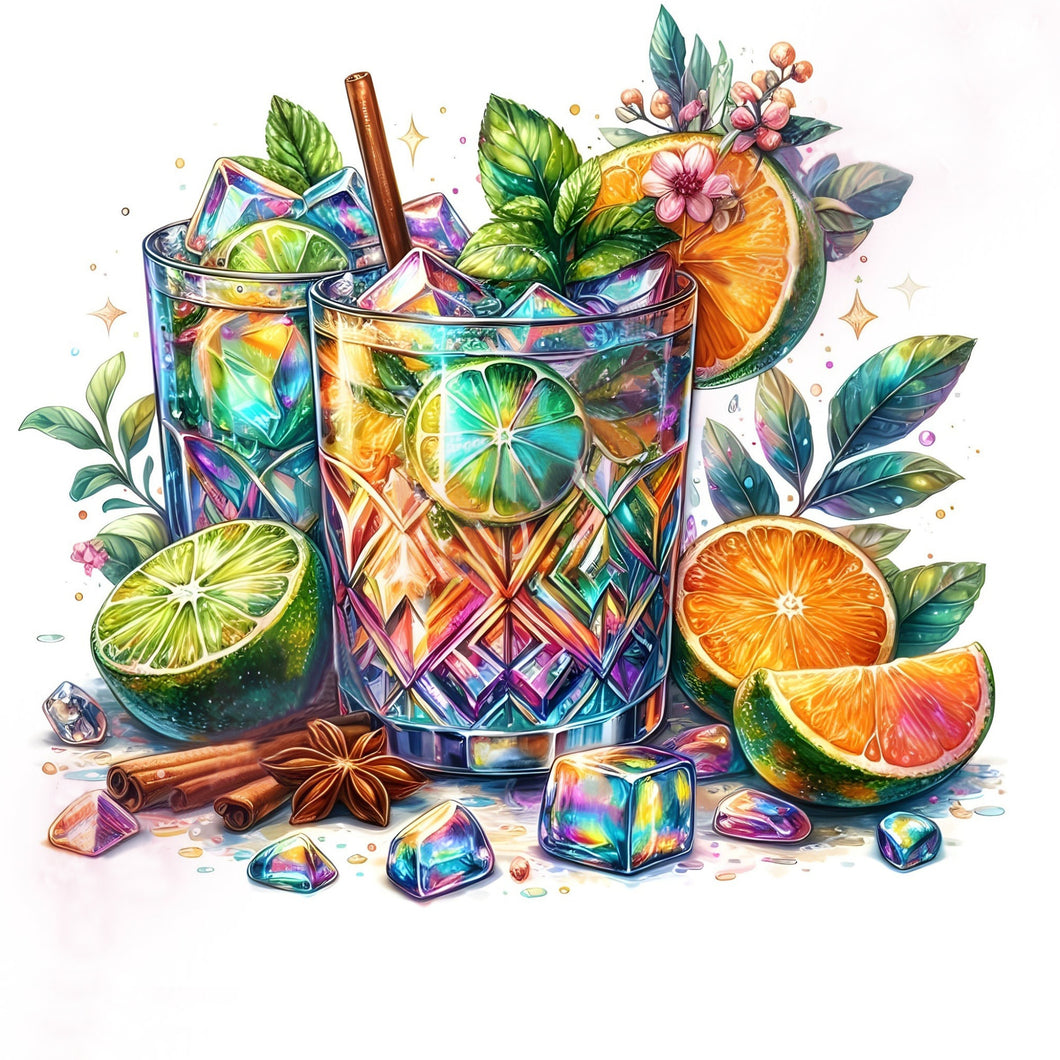 AB Diamond Painting - Full Round - Fruit Drinks (40*40CM)