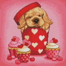 Load image into Gallery viewer, AB Diamond Painting - Full Round - Valentine Spaniel (50*50CM)
