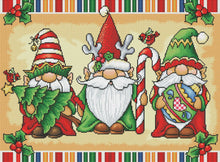 Load image into Gallery viewer, AB Diamond Painting - Full Round - Christmas Gnome Trio (50*40CM)
