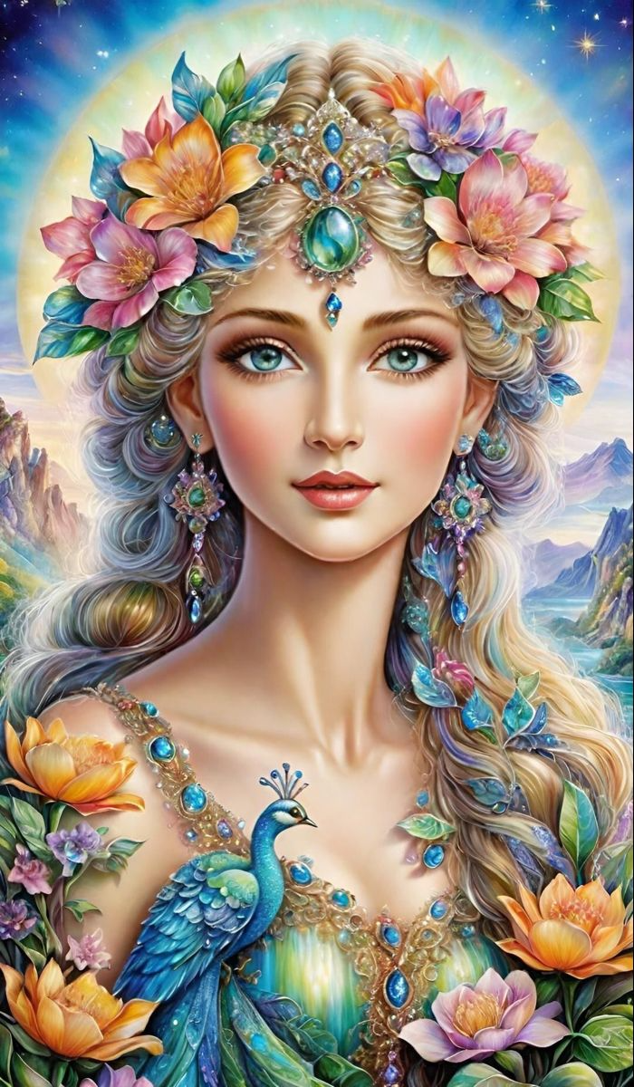 AB Diamond Painting - Full Round - Fantasy Girl (40*70CM)