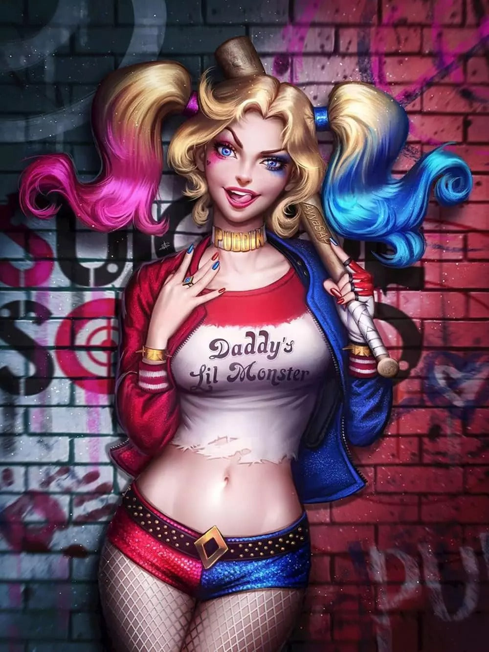 AB Diamond Painting - Full Round - Harley Quinn (40*50CM)