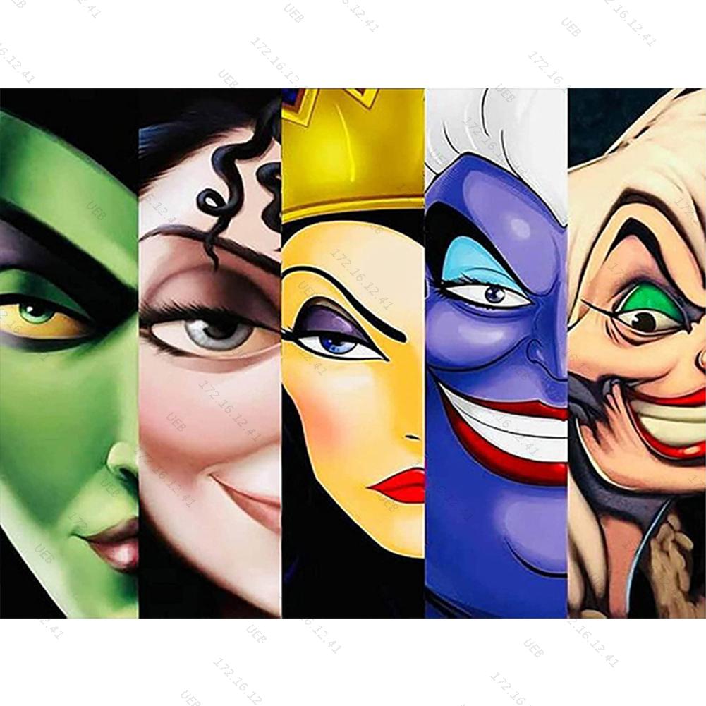 AB Diamond Painting - Full Round - Disney Villains (40*50CM)