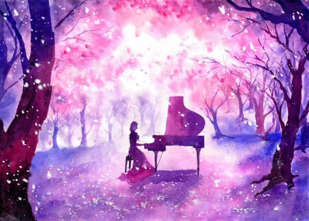 AB Diamond Painting - Full Square - Piano Dream (40*50CM)