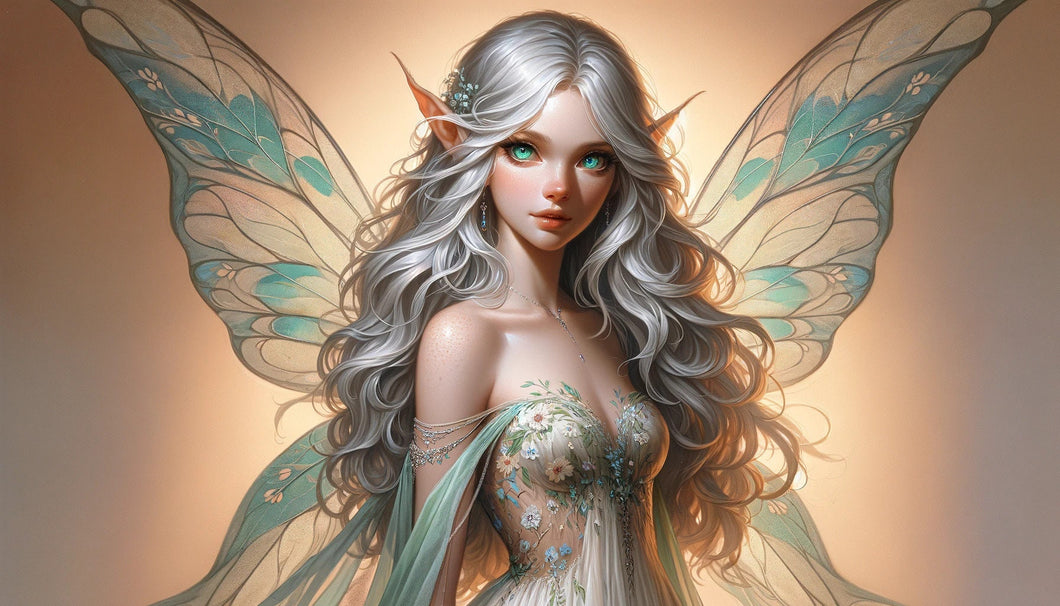 AB Diamond Painting - Full Round - Fantasy mermaid elf girl (80*40CM)