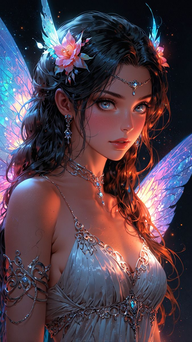 AB Diamond Painting - Full Round - Fantasy angel girl (40*70CM)