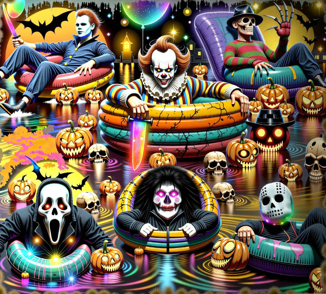 AB Diamond Painting - Full Round - Halloween Poster (50*45CM)