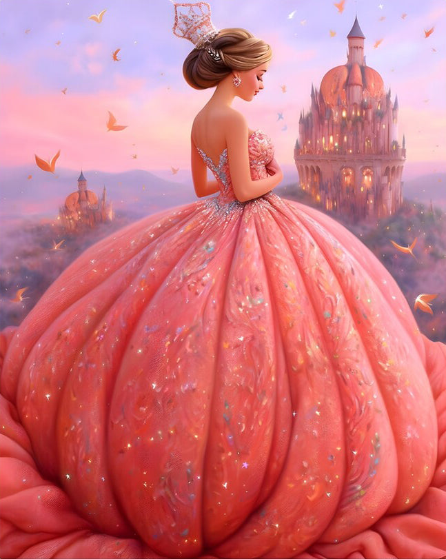 AB Diamond Painting - Full Round - Ballet Pumpkin Princess Back (40*50CM)