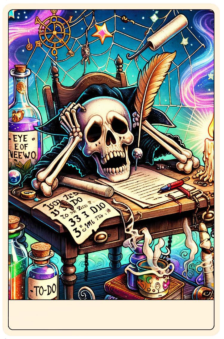 AB Diamond Painting - Full Round - Book Zombie Skull Tarot (40*60CM)