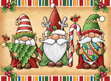 Load image into Gallery viewer, AB Diamond Painting - Full Round - Christmas Gnome Trio (50*40CM)
