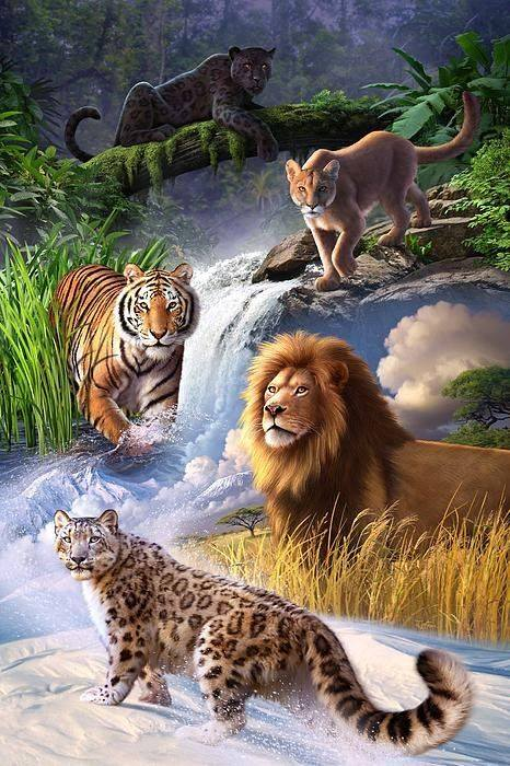 AB Diamond Painting - Full Round - Animals Tiger (40*60cm)