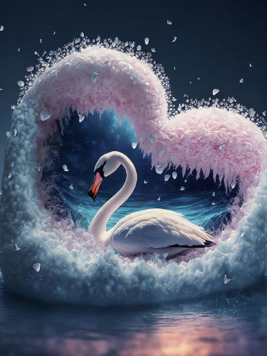 AB Diamond Painting - Full Round - Swan Love (40*50cm)