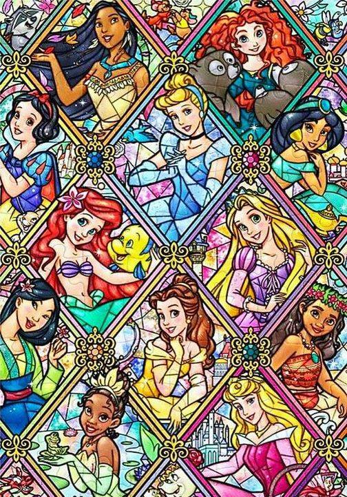 AB Diamond Painting - Full Round - Disney princess collection (40*55CM)
