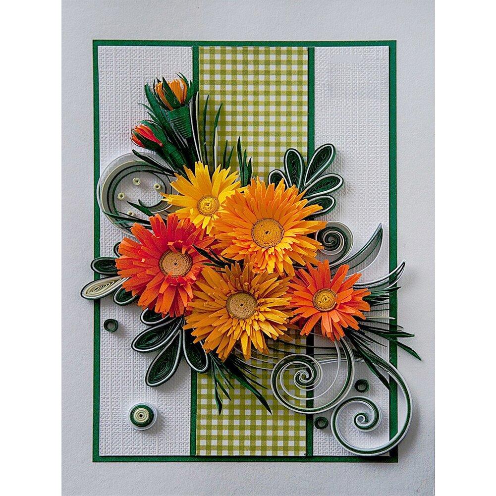 Paper Quilling 30*40CM(Canvas) Full Round Drill Diamond Painting
