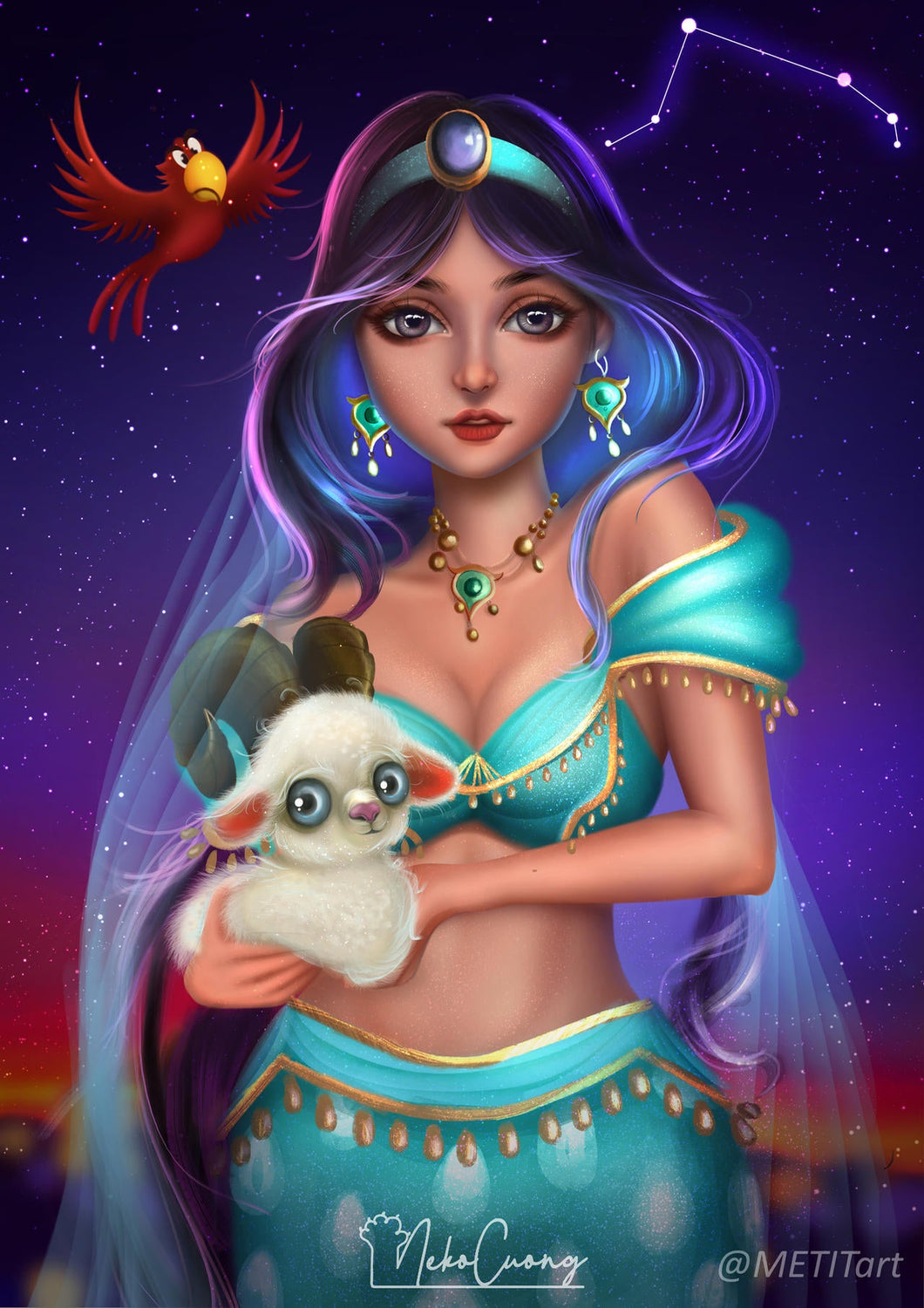 Diamond Painting - Full Round - Disney princess jasmine (30*40CM)