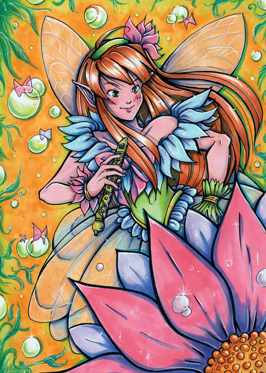 Diamond Painting - Full Round - Cartoon girl forest elf (30*40CM)