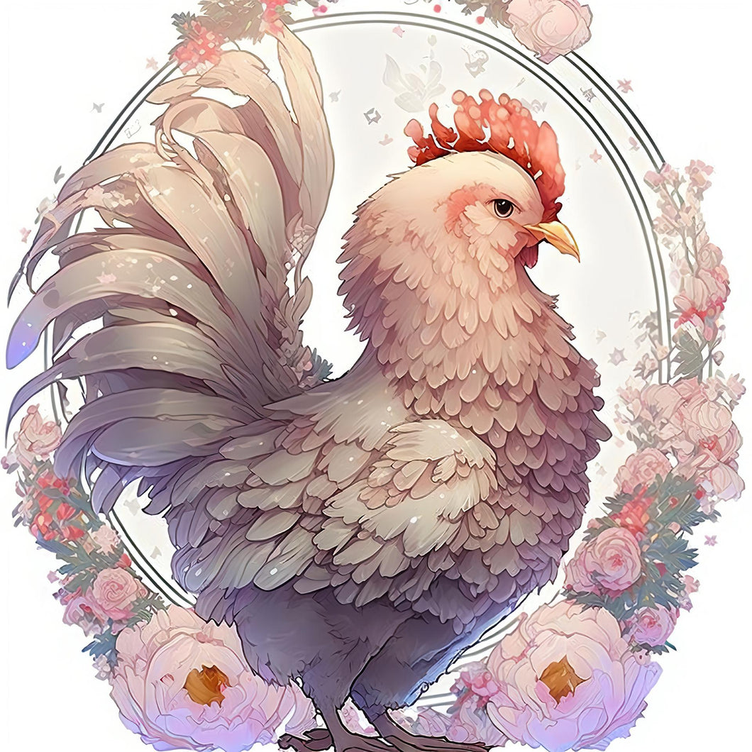 AB Diamond Painting - Full Round - Animal Chicken (40*40cm)