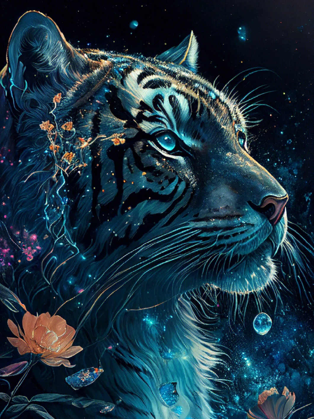 AB Diamond Painting - Full Round - Tiger (40*55cm)