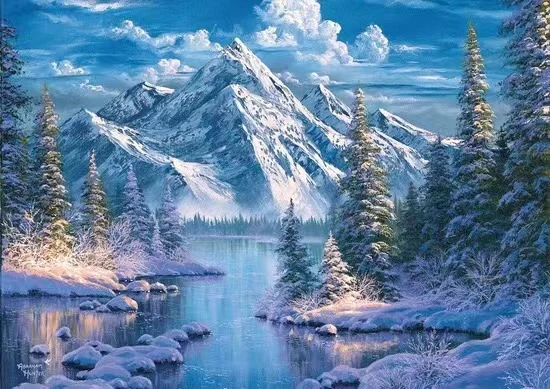 AB Diamond Painting - Full Round - Snow Mountain (50*70cm)