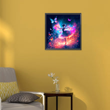 Load image into Gallery viewer, Diamond Painting - Full Round - ballerina dancing with butterflies (30*30CM)
