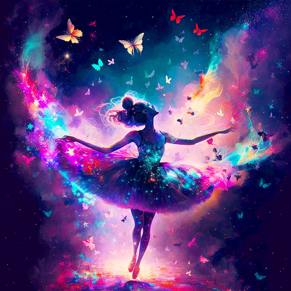 Diamond Painting - Full Round - ballet dancer enjoying dance (30*30CM)
