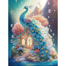 Load image into Gallery viewer, Diamond Painting - Partial Special Shaped - fantasy peacock (30*40CM)
