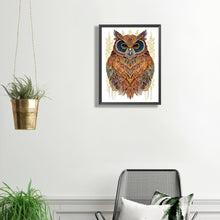 Load image into Gallery viewer, Diamond Painting - Partial Special Shaped - Ethnic style owl (30*40CM)
