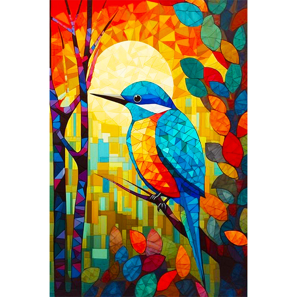 Diamond Painting - Full Round - High Saturation Glass Painting Kingfisher (40*60CM)