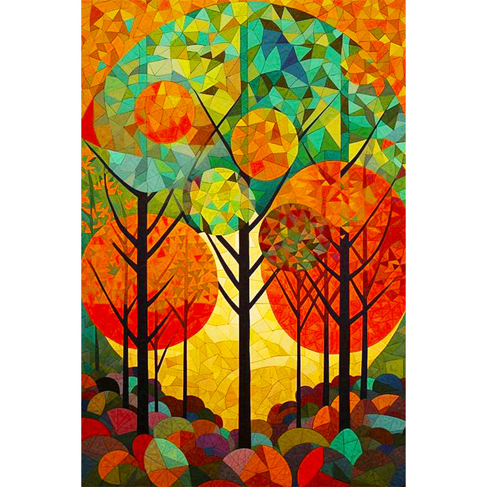 Diamond Painting - Full Round - High saturation glass painting forest (40*60CM)