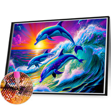 Load image into Gallery viewer, Diamond Painting - Full Round - Dolphins (60*40CM)
