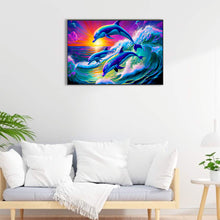 Load image into Gallery viewer, Diamond Painting - Full Round - Dolphins (60*40CM)
