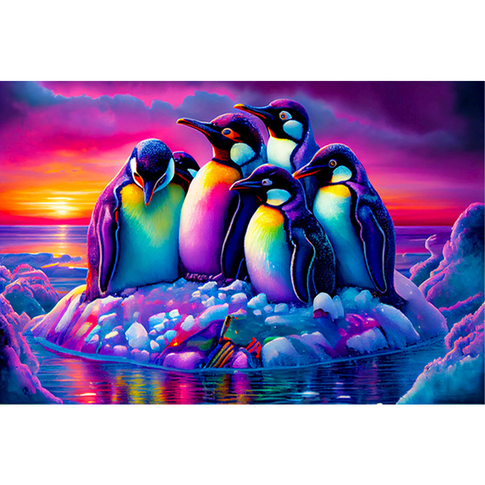 Diamond Painting - Full Round - penguin colony (60*40CM)