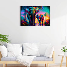 Load image into Gallery viewer, Diamond Painting - Full Round - two elephants (60*40CM)
