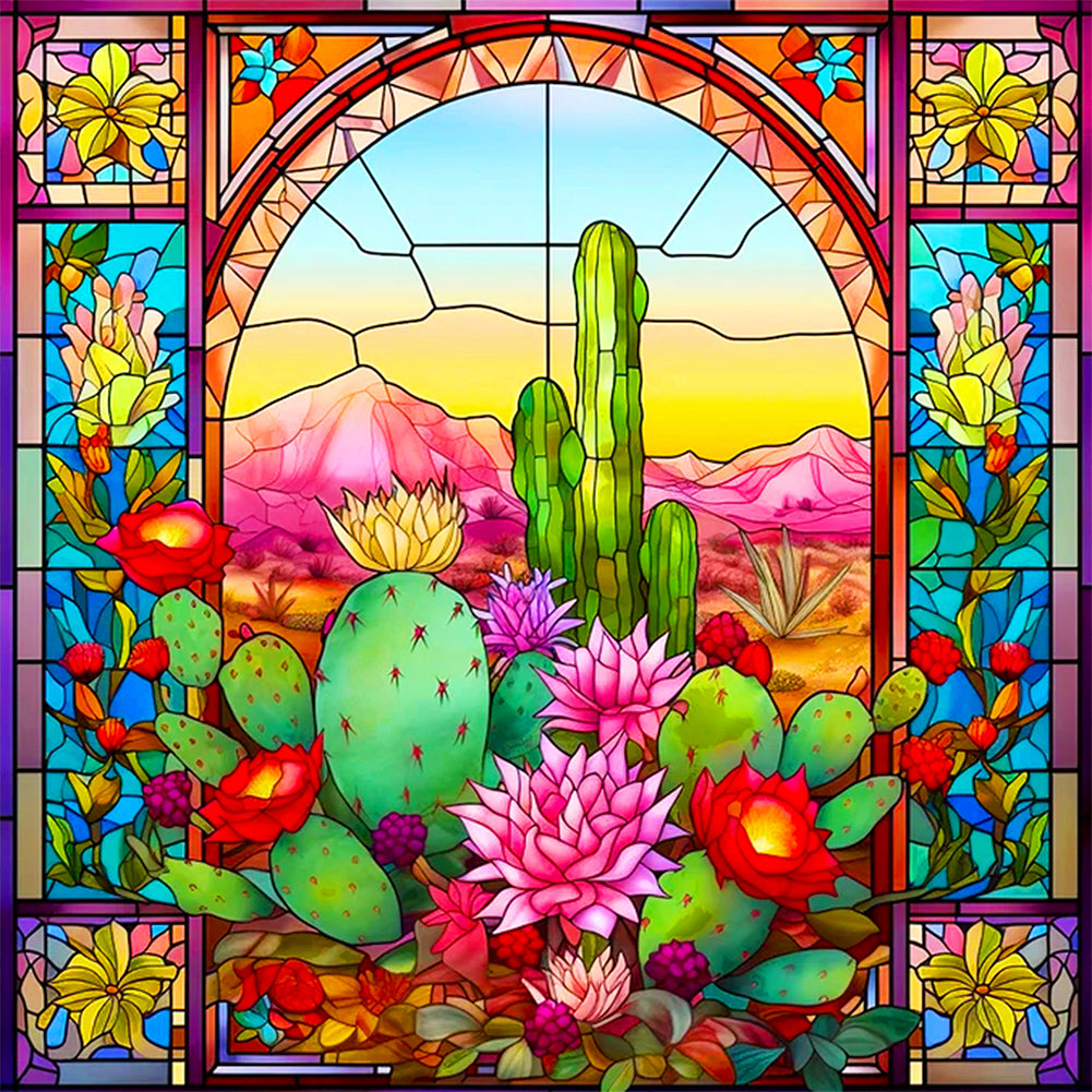 Diamond Painting - Full Round - glass cactus (40*40CM)