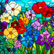Load image into Gallery viewer, Diamond Painting - Full Round - small flower bushes painted on glass (40*40CM)
