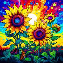 Load image into Gallery viewer, Diamond Painting - Full Round - colorful sunflower (40*40CM)
