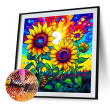 Load image into Gallery viewer, Diamond Painting - Full Round - colorful sunflower (40*40CM)

