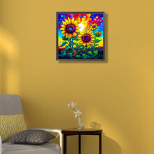 Load image into Gallery viewer, Diamond Painting - Full Round - colorful sunflower (40*40CM)
