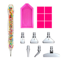 Load image into Gallery viewer, DIY 5D Diamond Stylus Pen Art Dotting Pen Threaded Spotting Pen(Smiley)
