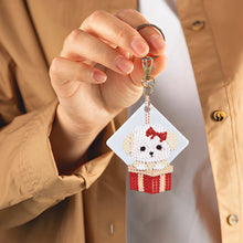 Load image into Gallery viewer, DIY Diamond Art Keychains Double Sided 5pcs Gem Keychains (Gift Puppy)
