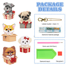 Load image into Gallery viewer, DIY Diamond Art Keychains Double Sided 5pcs Gem Keychains (Gift Puppy)
