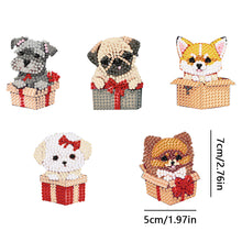 Load image into Gallery viewer, DIY Diamond Art Keychains Double Sided 5pcs Gem Keychains (Gift Puppy)

