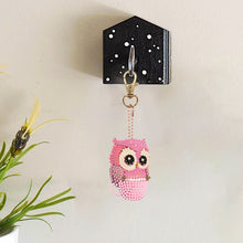 Load image into Gallery viewer, DIY Diamond Art Keychains Double Sided 5pcs Gem Keychains (Cup Owl Hatchling)
