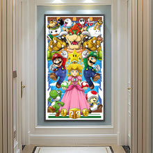 Load image into Gallery viewer, Diamond Painting - Full Round - Super Mario (45*75CM)
