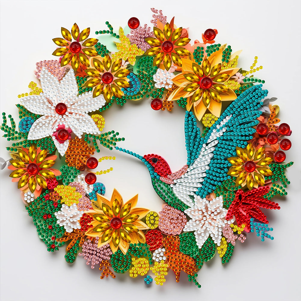 Diamond Painting - Partial Special Shaped - hummingbird paper painting (30*30CM)